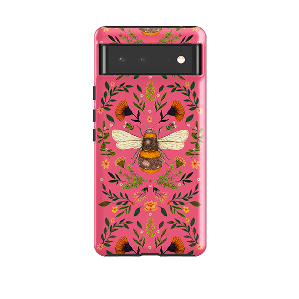 Google Tough Case -  Botanical Bee Peach By Jade Mosinski